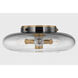 Gunner 3 Light 15 inch Patina Brass Flush Mount Ceiling Light